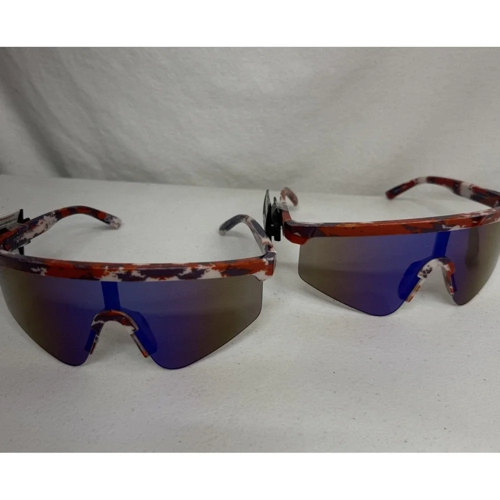 2 Pair Foster Grant Caliblue Plastic Shield Sunglasses Multicolor New